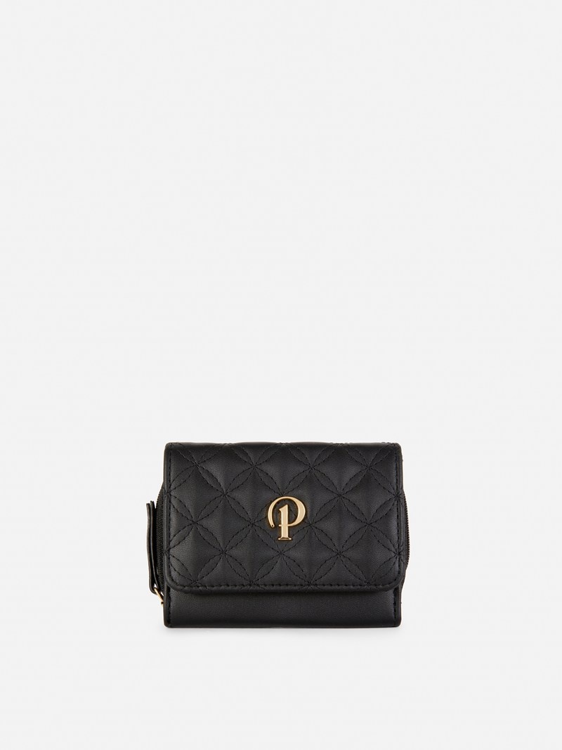 Bolsas Primark Acolchado Initial Purse Mujer Negras | 1698LFXOC