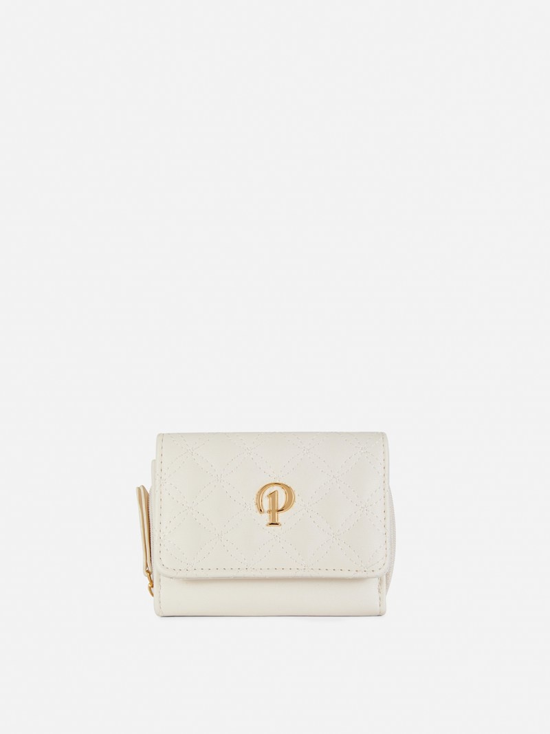 Bolsas Primark Acolchado Initial Purse Mujer Blancas | 4537YDTKL