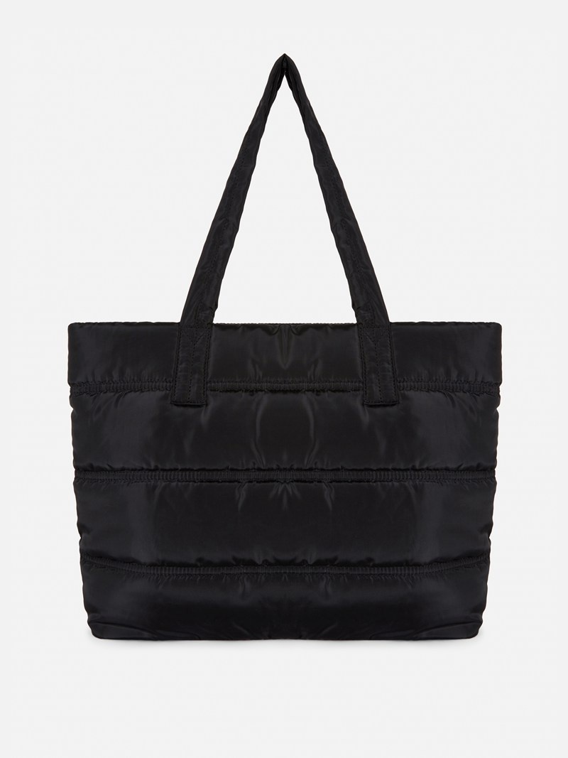 Bolsas Primark Acolchado Shopper Mujer Negras | 3682BVACE