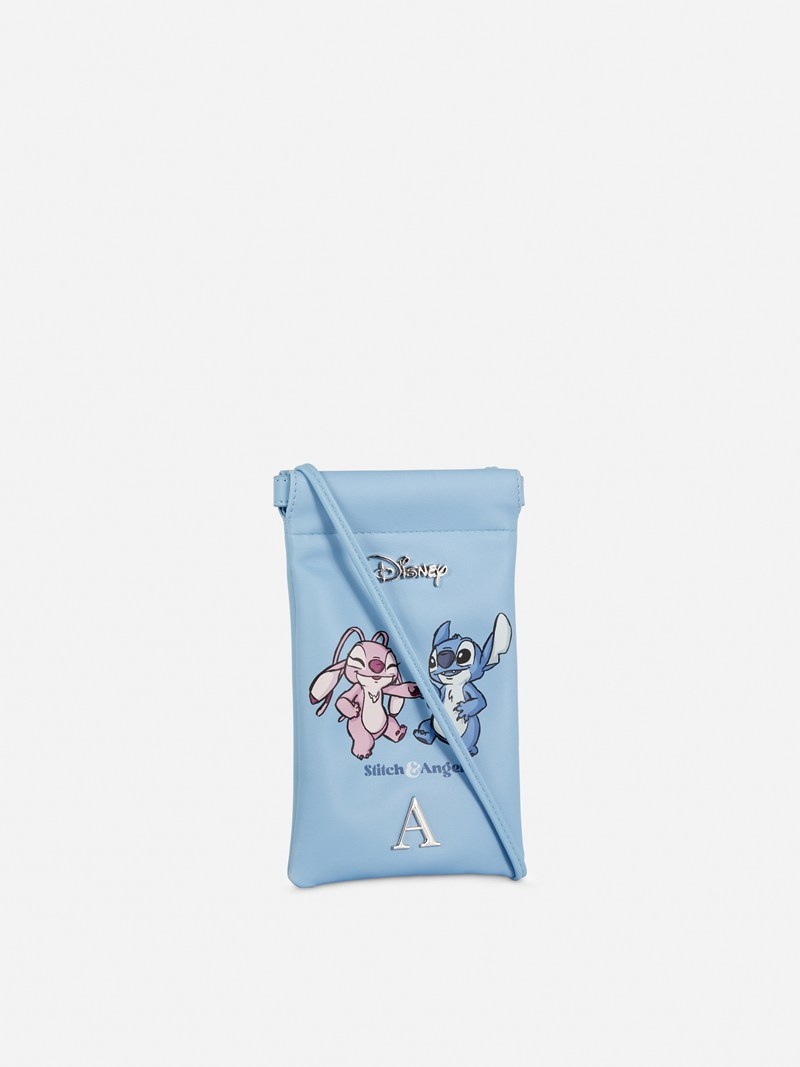 Bolsas Primark Disney's Stitch and Angel Initial Smartphone Mujer Azules | 6423GQYIO