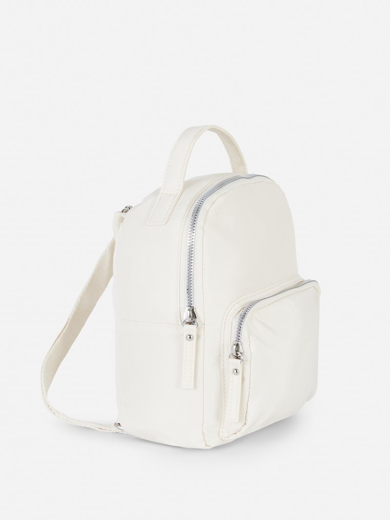 Bolsas Primark Dual Zip Mini Backpack Mujer Blancas | 2193GYNTQ