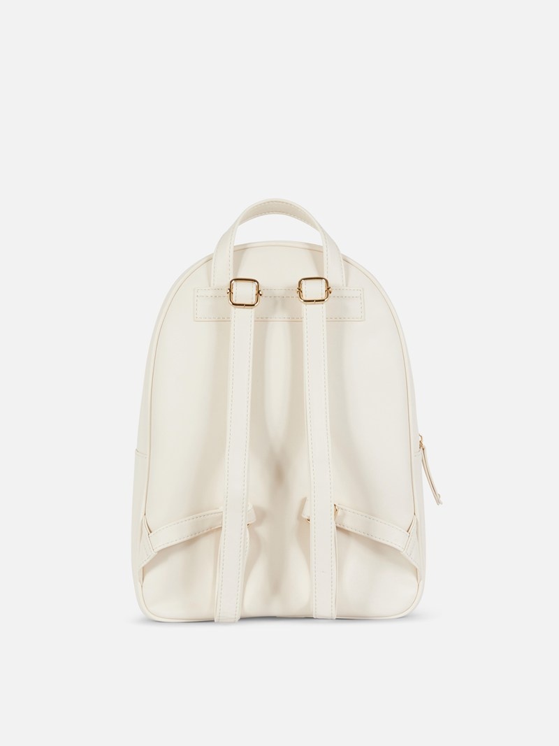 Bolsas Primark Faux Cuero Acolchado Backpack Mujer Blancas | 7906TBQJH