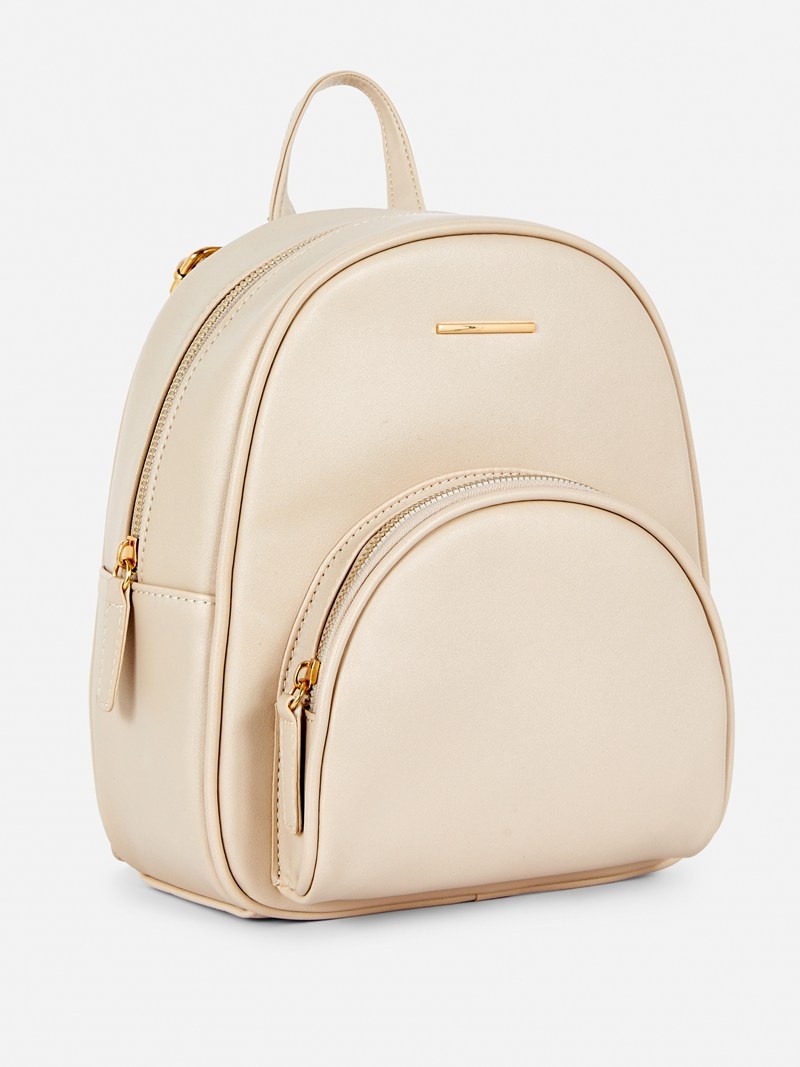 Bolsas Primark Faux Cuero Mini Backpack Mujer Blancas | 7148RWPAO