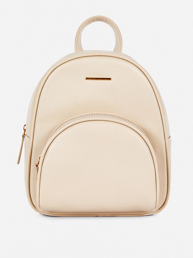 Bolsas Primark Faux Cuero Mini Backpack Mujer Blancas | 7148RWPAO