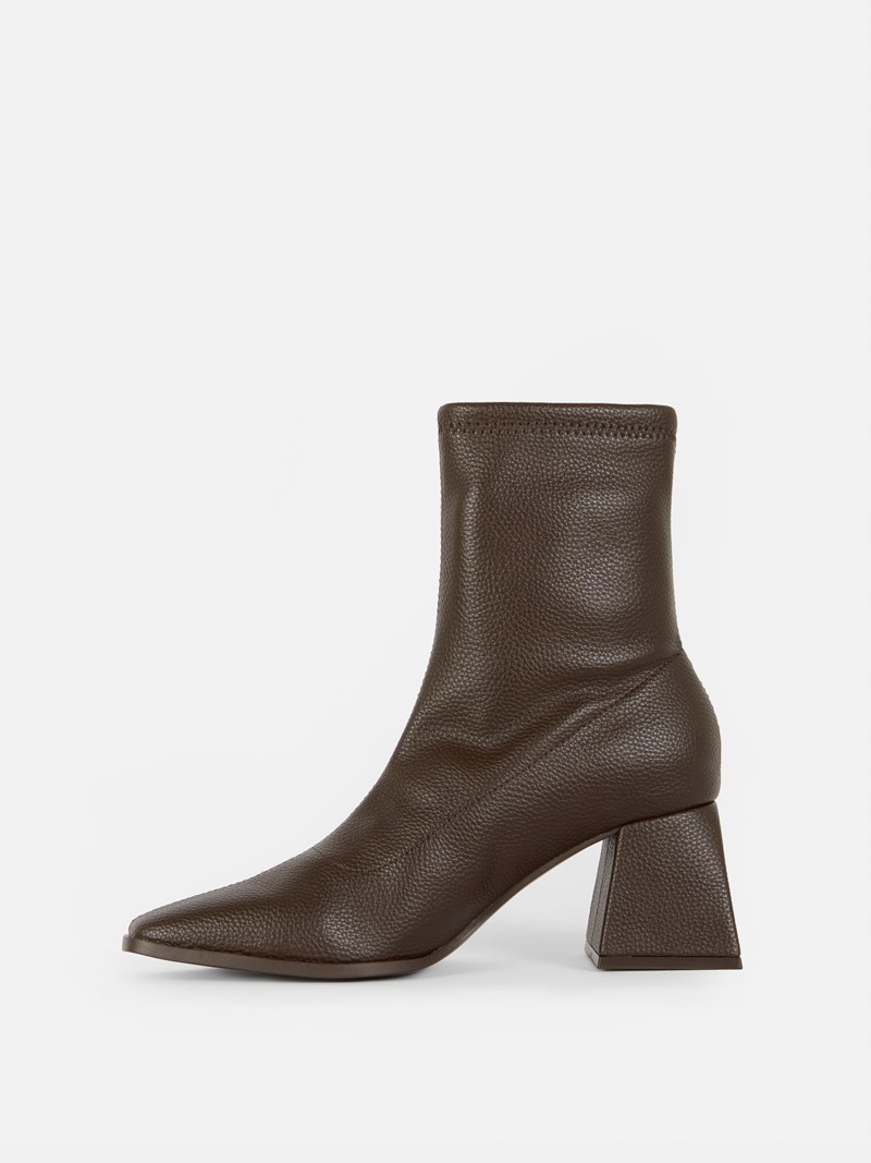 Botas Primark Faux Cuero Ankle Mujer Chocolate | 1632LIWJF