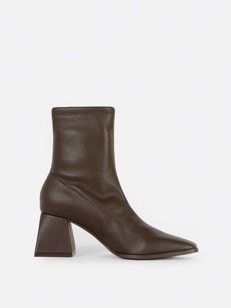 Botas Primark Faux Cuero Ankle Mujer Chocolate | 1632LIWJF