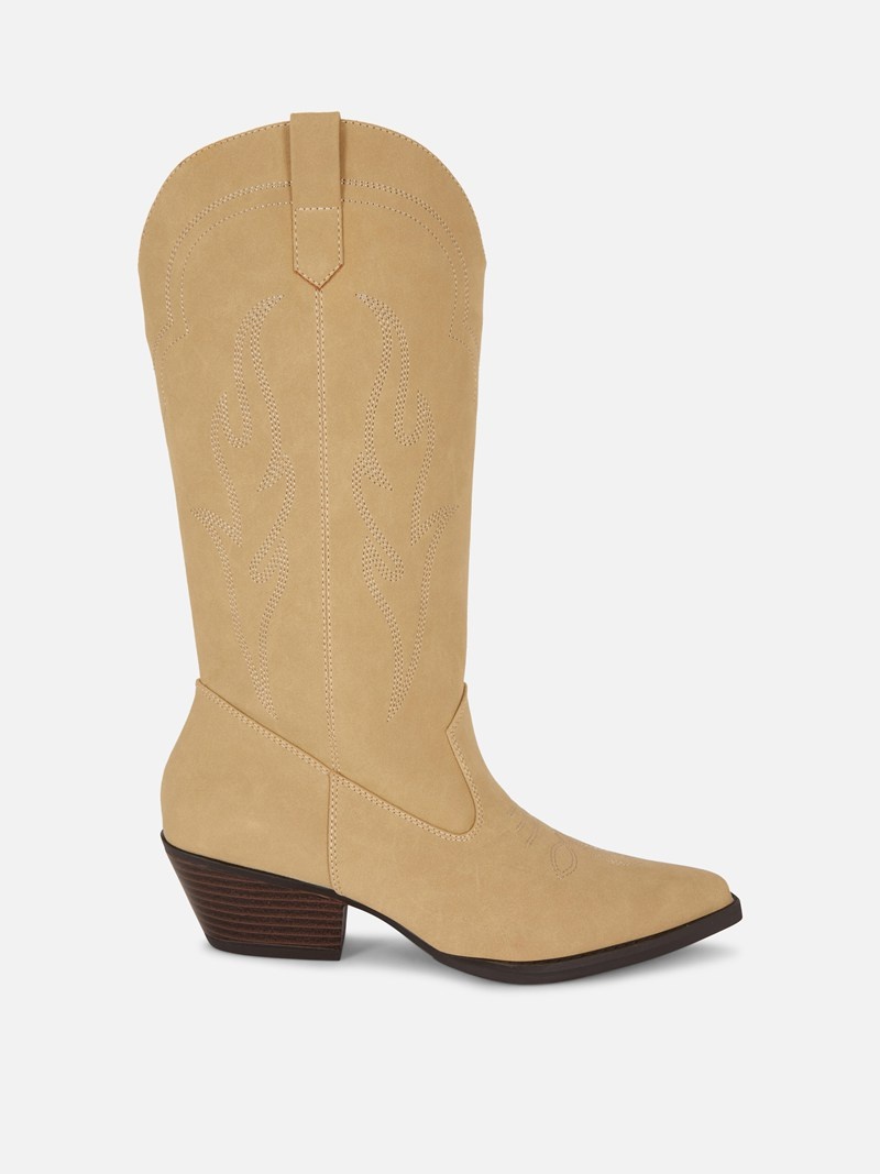 Botas Primark Faux Cuero Cowboy Mujer Marrones | 0451USBCJ