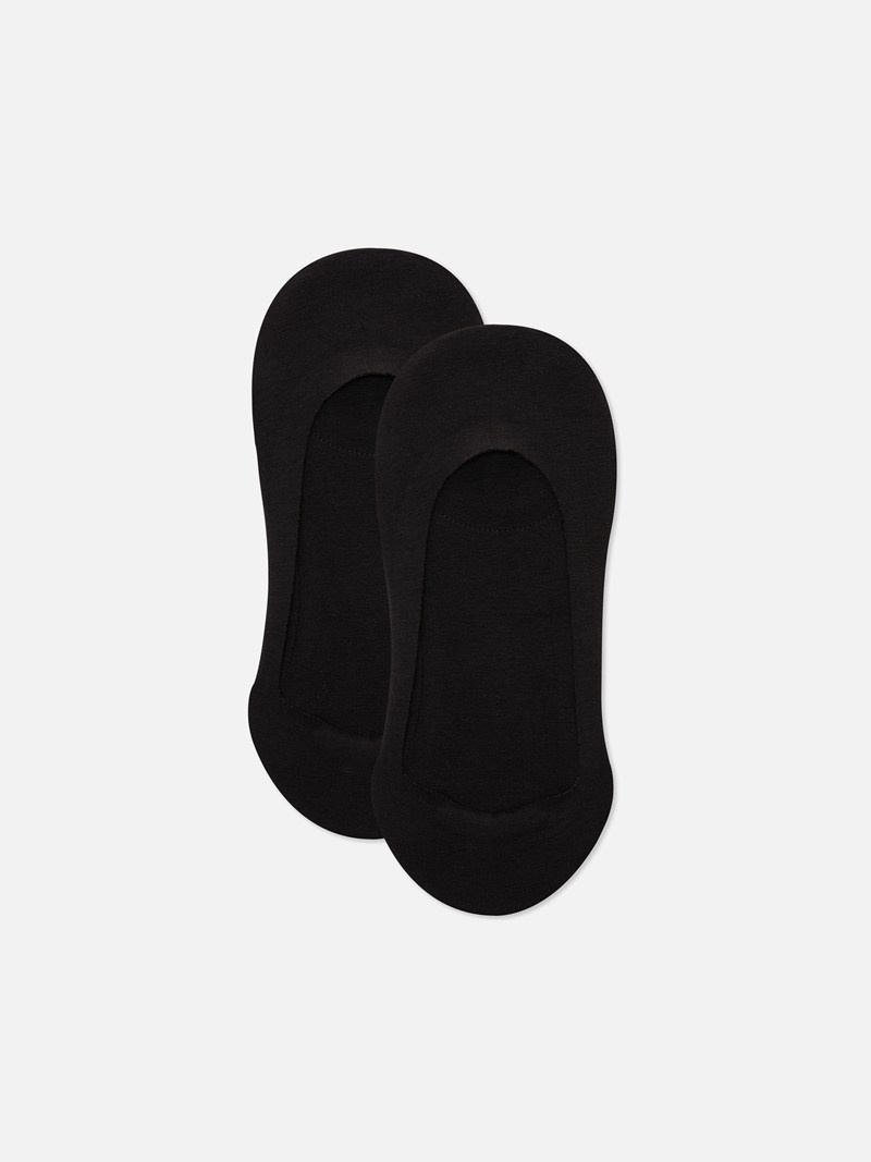 Calcetines Primark 2Pack Cushion Sole Footsies Mujer Negras | 9856JSBWX