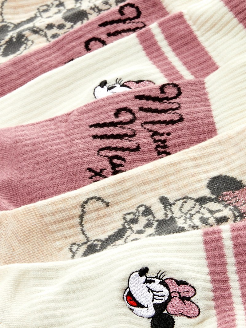 Calcetines Primark 3Pack Disney’s Minnie Mouse Crew Mujer Blancas | 1403WSCLT