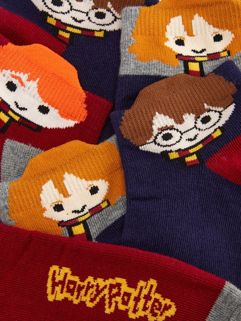 Calcetines Primark 3Pack Harry Potter™ Golden Trio Liners Mujer Azul Marino | 4810EQDTN