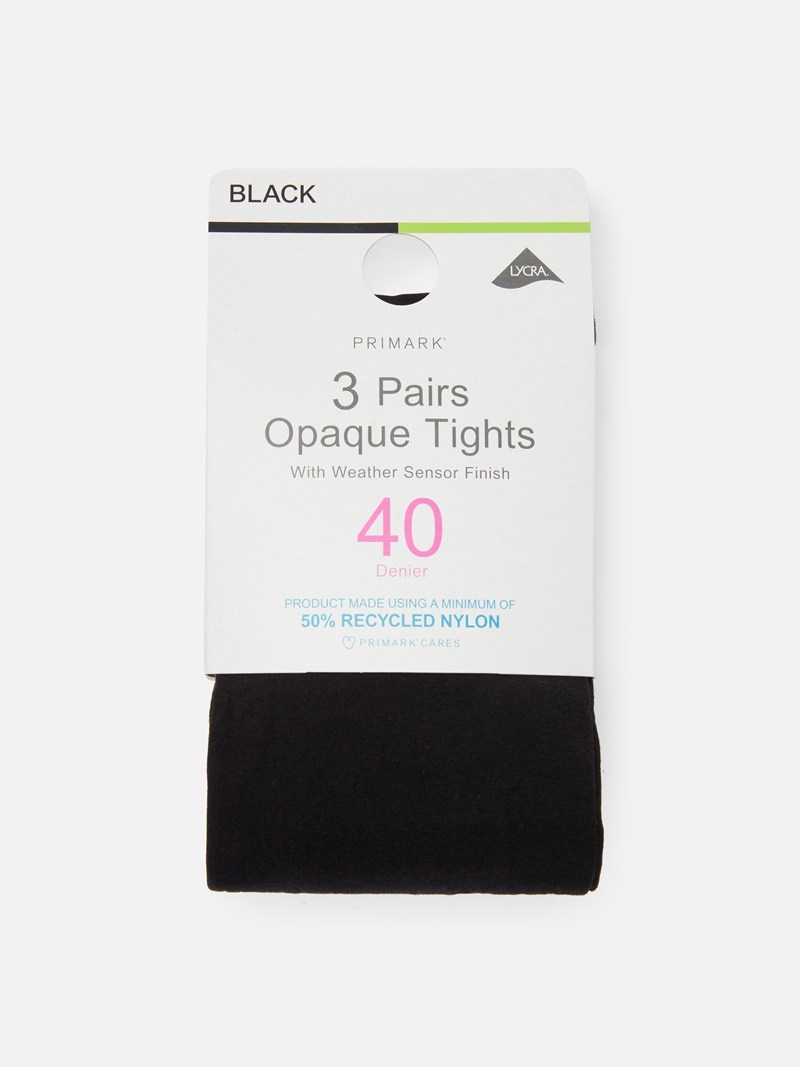 Calcetines Primark 3Pack of 40 Denier Opaque Tights Mujer Negras | 7862GBAON