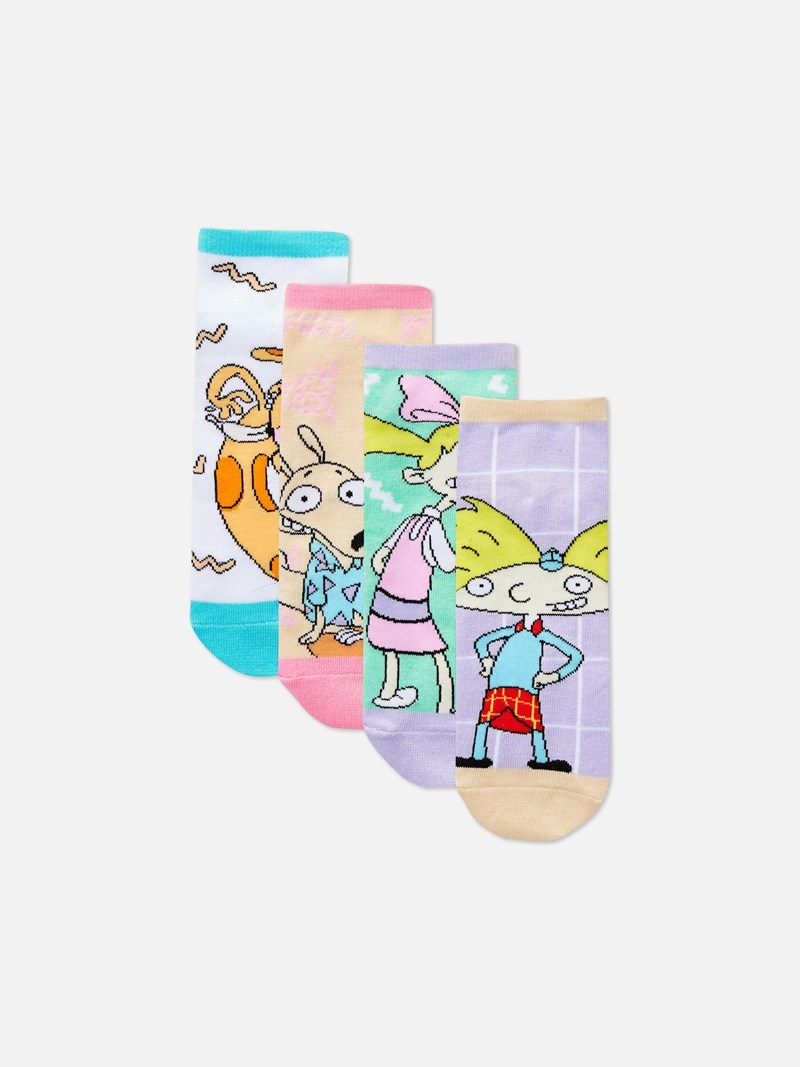 Calcetines Primark 4Pack Nickelodeon Mujer Multicolor | 6129LCRQO