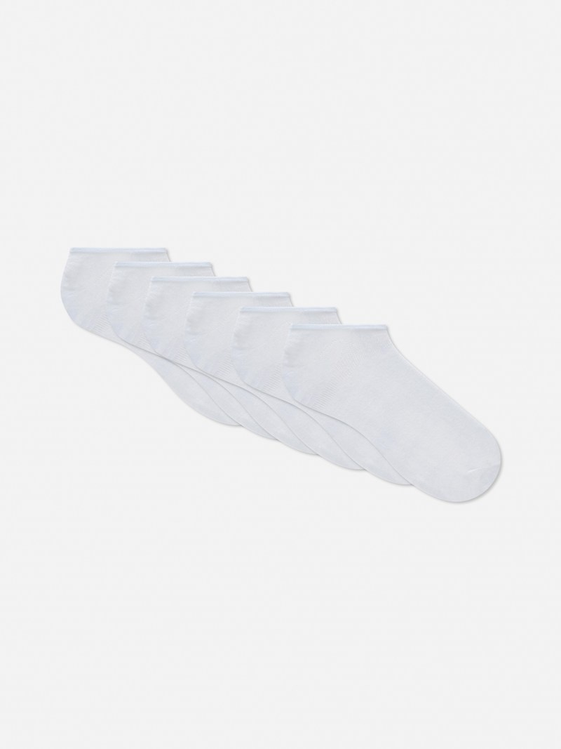 Calcetines Primark 5Pack Invisible Hombre Blancas | 7429CSORY