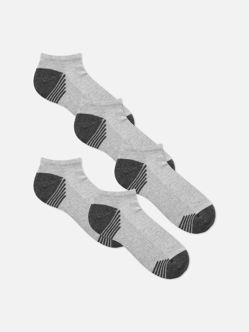 Calcetines Primark 5Pack Trainer Hombre Gris | 7134HNCKD