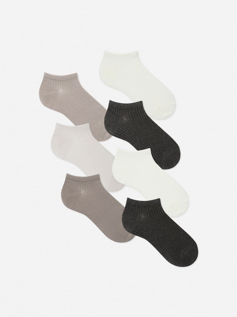 Calcetines Primark 7Pack Neutrales Tone Mujer Gris | 4162RNCVM