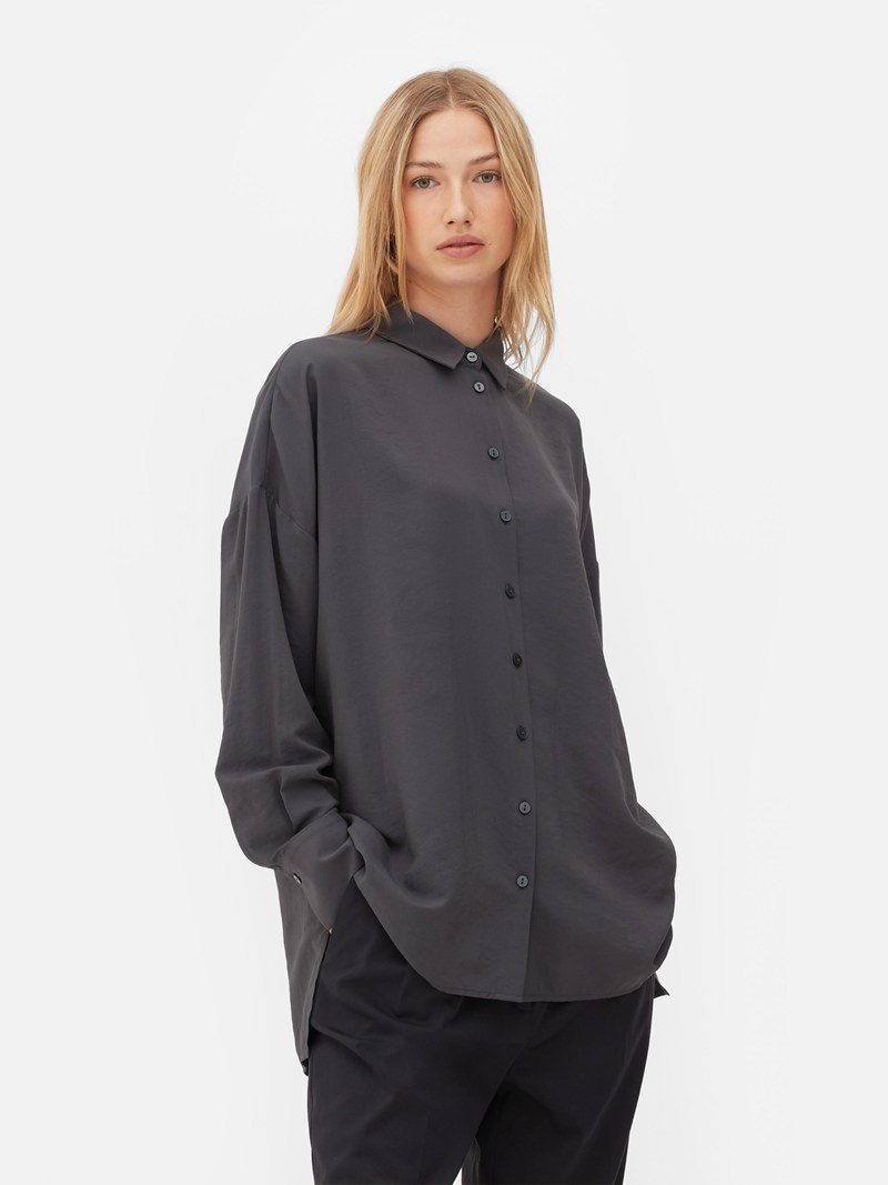 Camisas Primark The Edit Modal Blend Mujer Gris | 1089QCADG