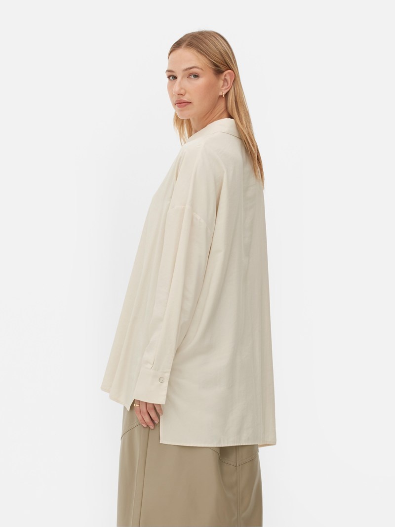 Camisas Primark The Edit Modal Blend Mujer Creme | 8051QHCMK