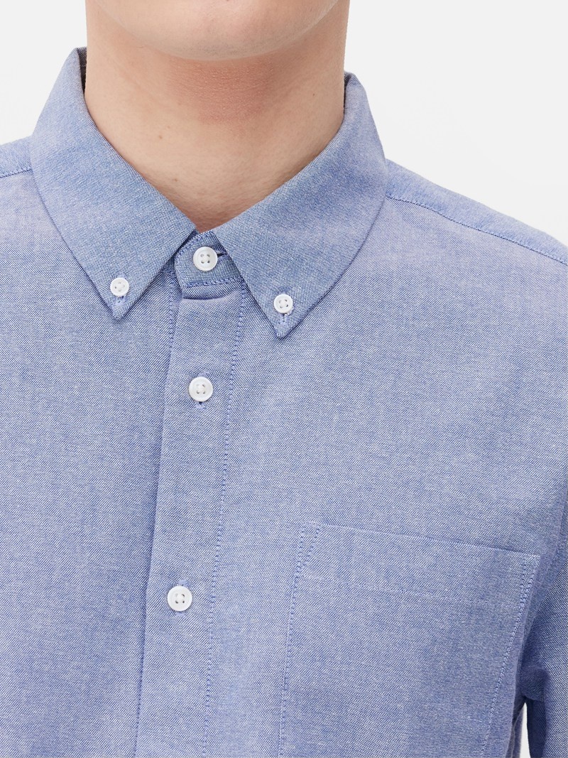 Camisas Primark The Stronghold ButtonDown Oxford Hombre Azules | 6437JTHBL