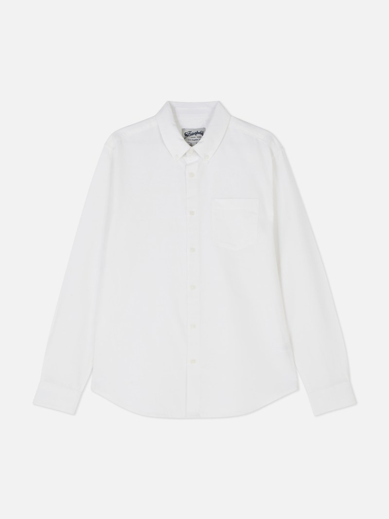 Camisas Primark The Stronghold ButtonDown Oxford Hombre Blancas | 9675MGKWU