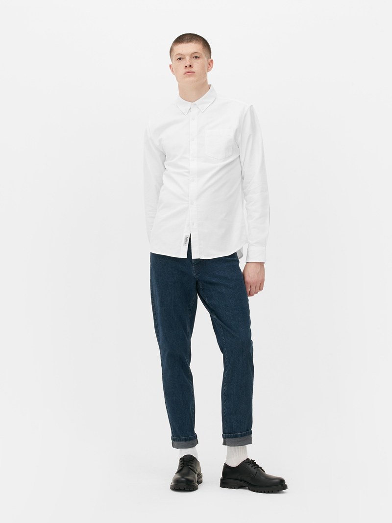 Camisas Primark The Stronghold ButtonDown Oxford Hombre Blancas | 9675MGKWU