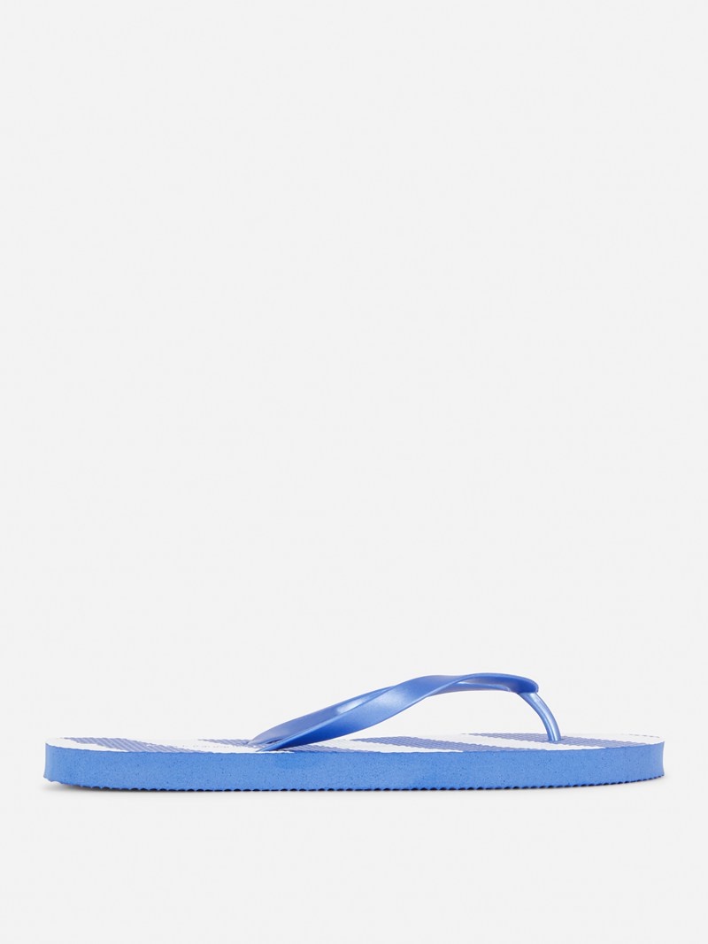 Chanclas Primark Printed Flip Flops Mujer Azules | 7189USEGJ