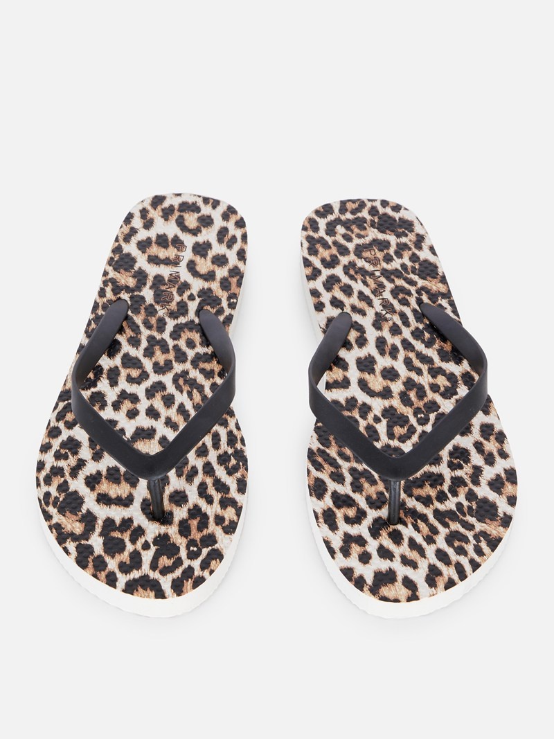 Chanclas Primark Printed Flip Flops Mujer Marrones | 2581ZKGAO