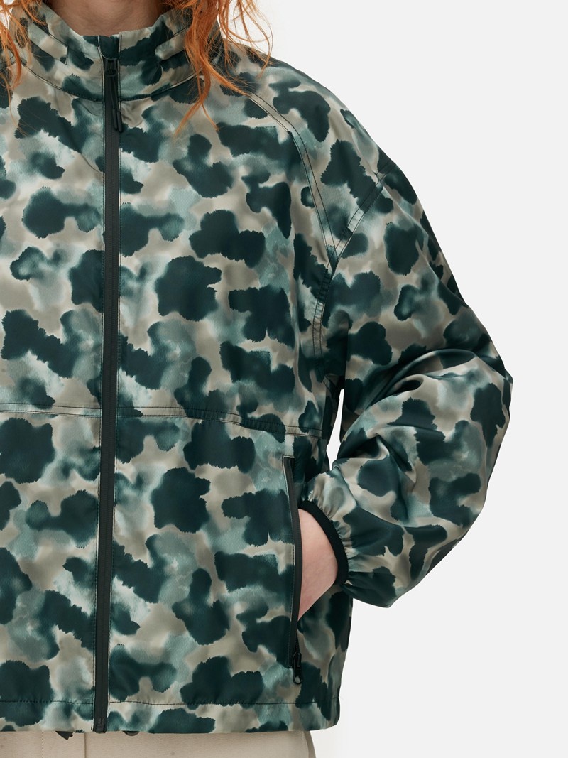 Equipo De Gimnasio Primark Camo Performance Jacket Mujer Verde Oscuro | 7802ONYJA