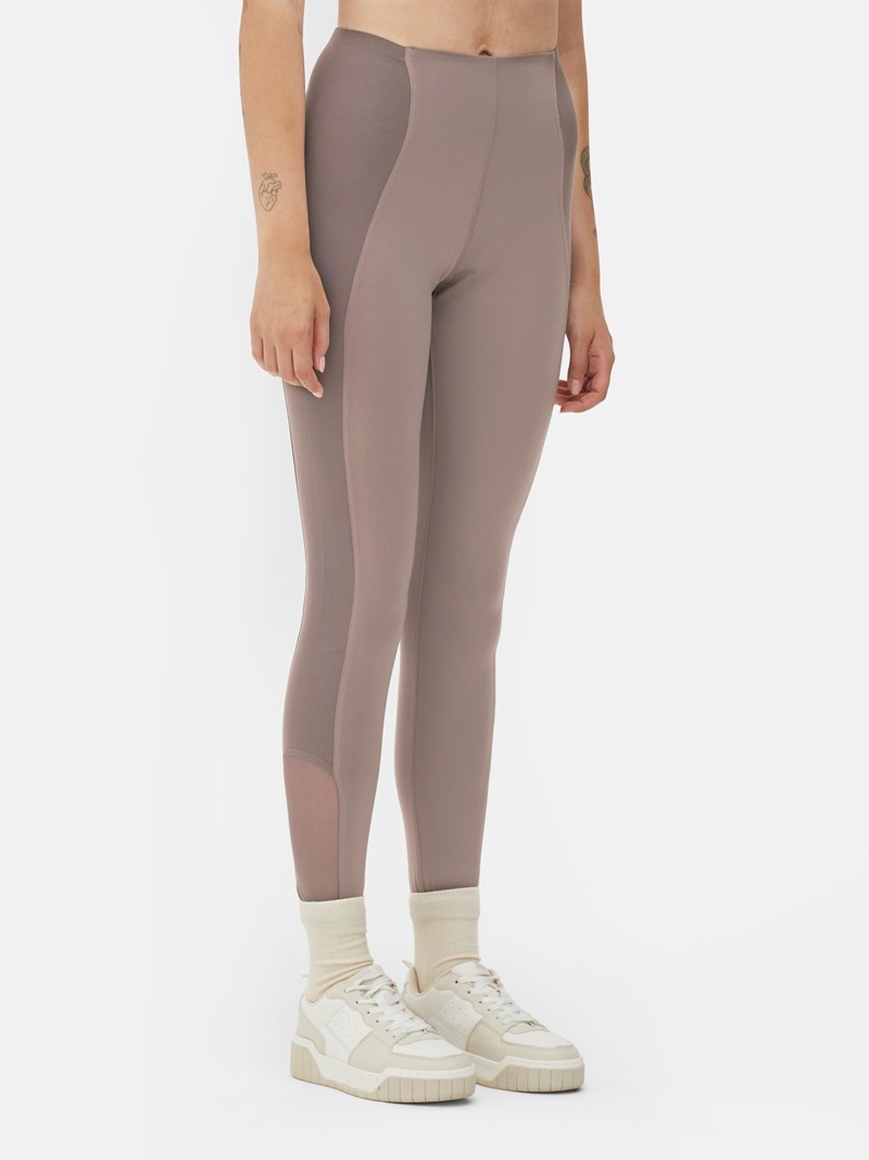 Equipo De Gimnasio Primark Mesh Detail Performance Mujer Beige | 7341LWAOM