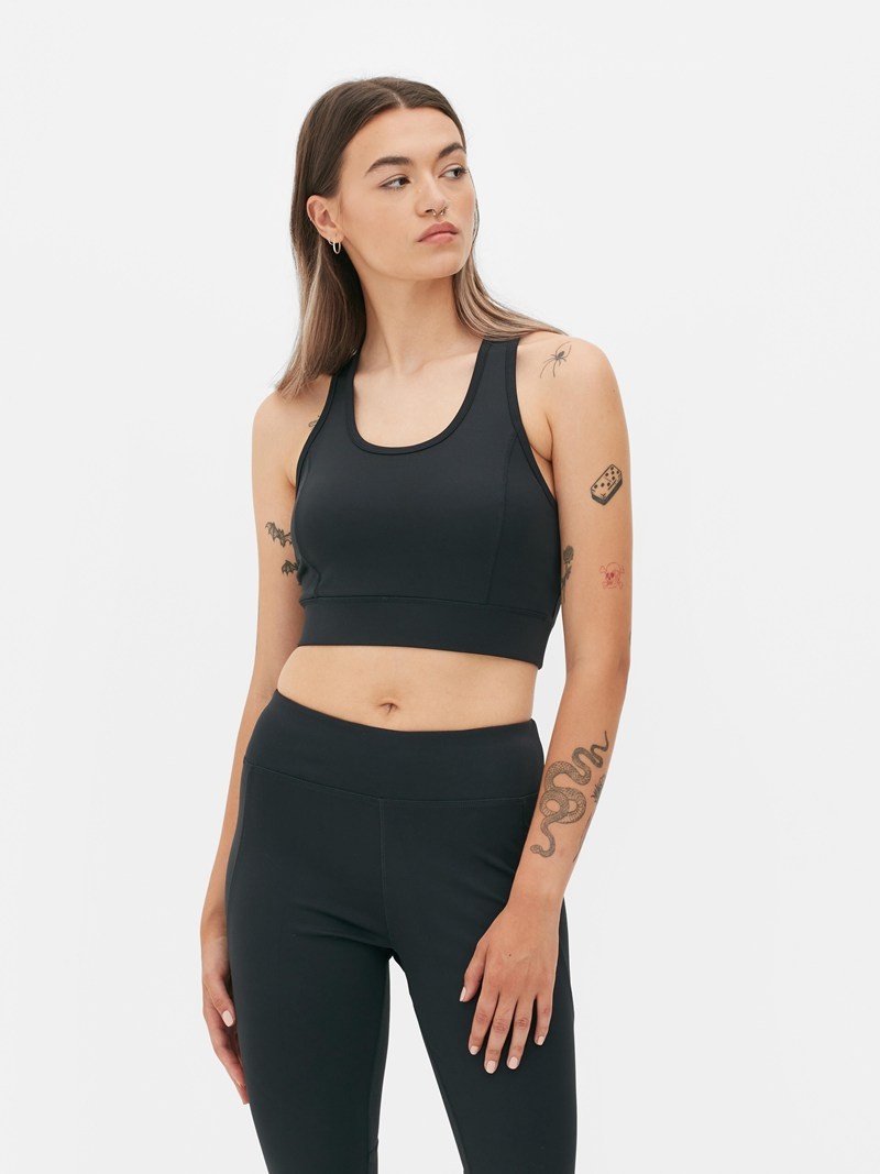 Equipo De Gimnasio Primark Performance Crop Mujer Negras | 1940DQUPE