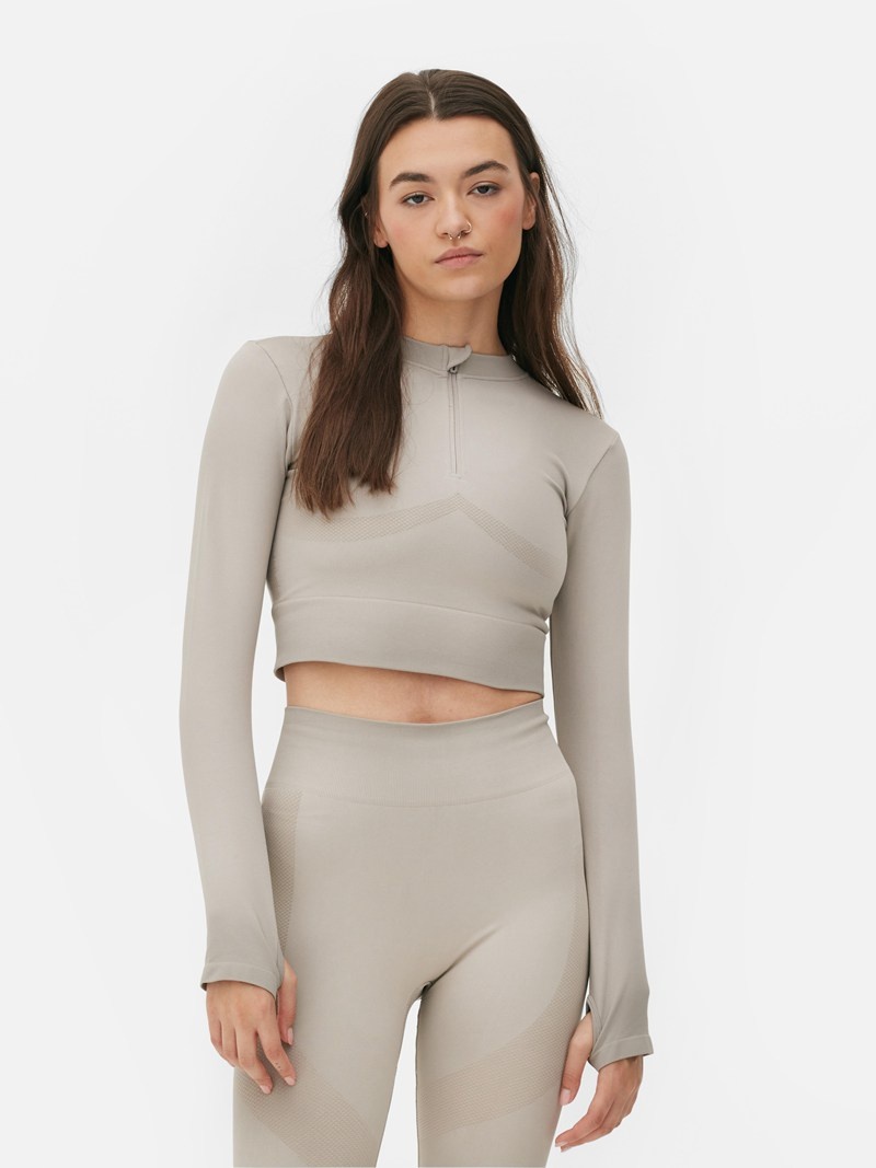 Equipo De Gimnasio Primark Performance Long Sleeve Mujer Gris | 0479LVFTA