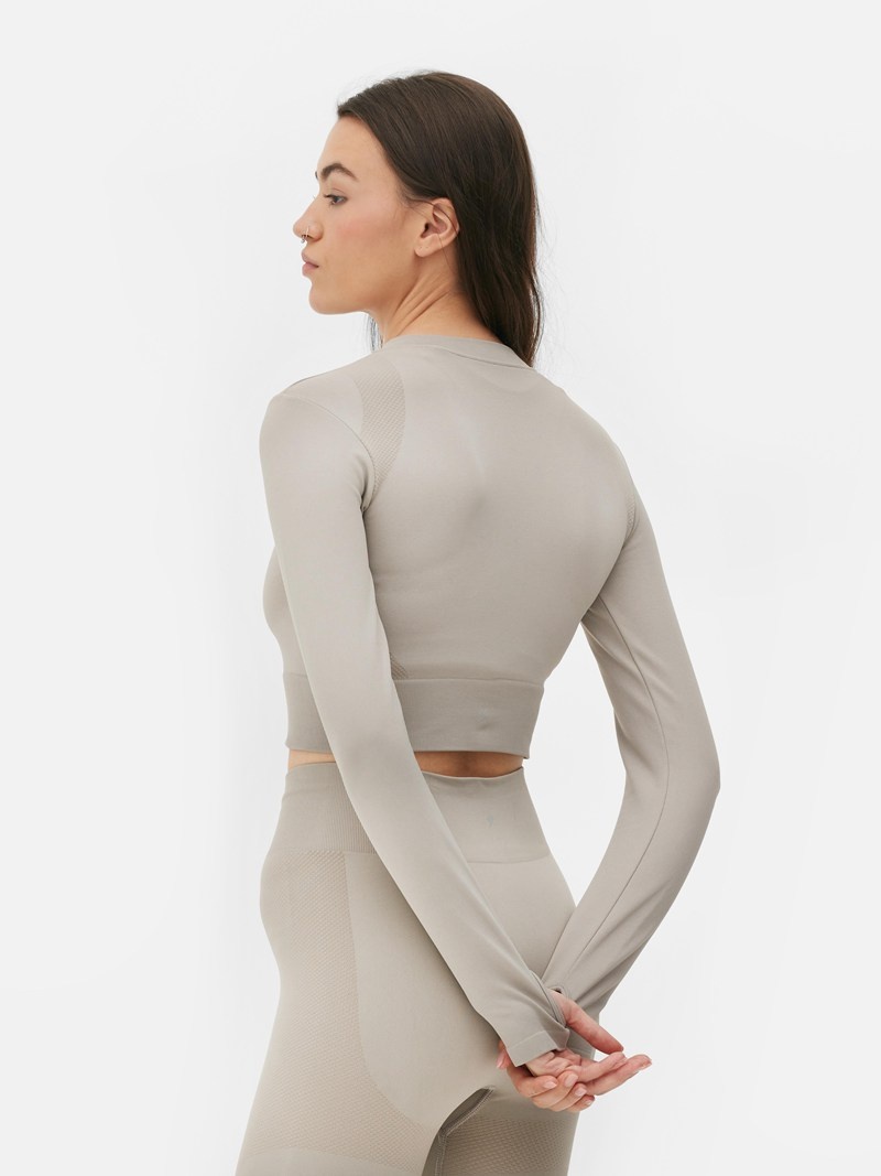 Equipo De Gimnasio Primark Performance Long Sleeve Mujer Gris | 0479LVFTA