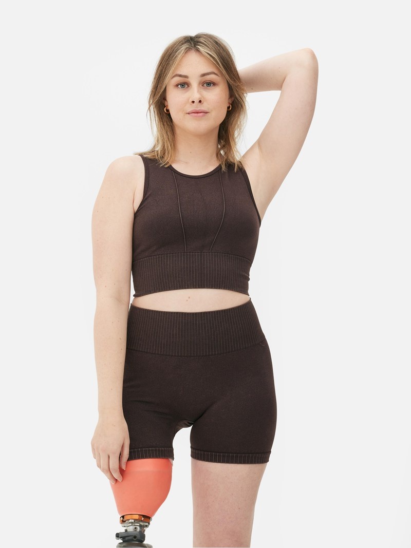 Equipo De Gimnasio Primark Performance Racer Mujer Chocolate | 2179KXTCV