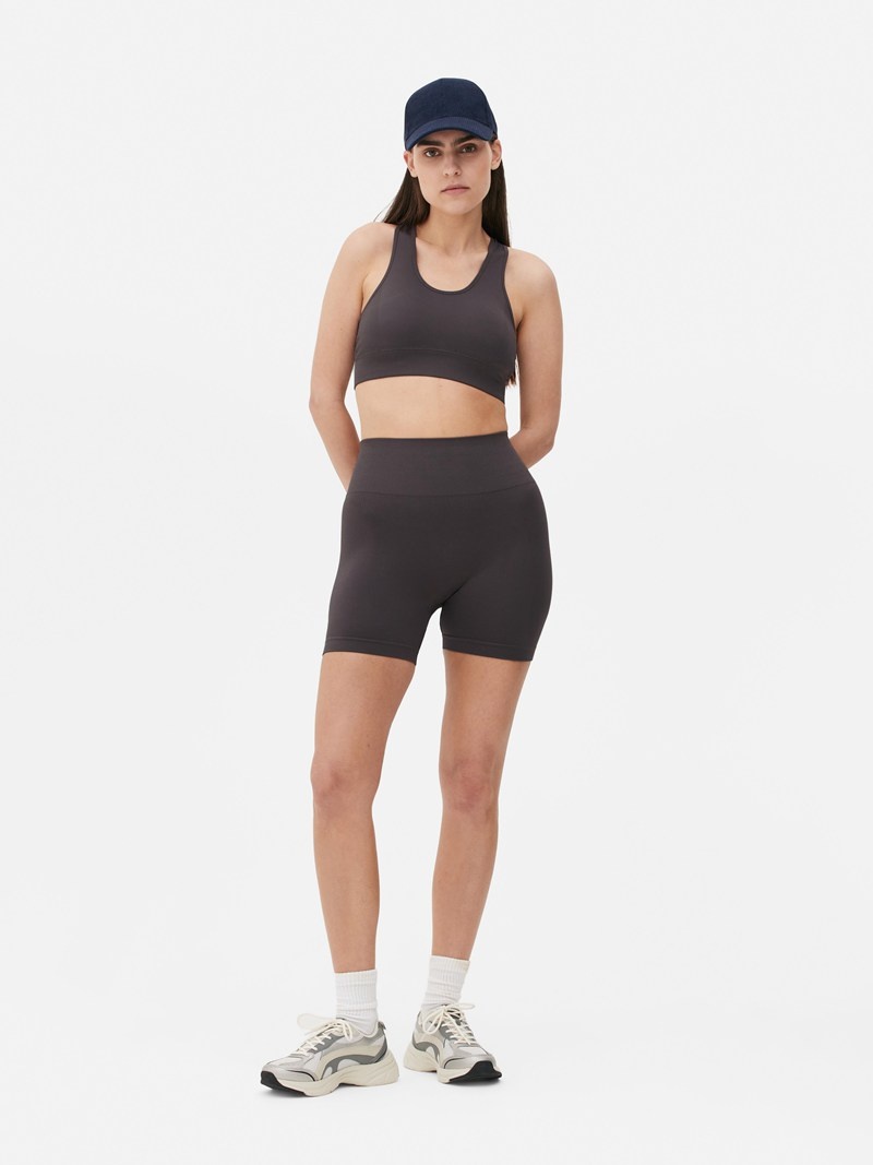 Equipo De Gimnasio Primark Performance Racerback Crop Mujer Gris Oscuro | 0862IYDFM