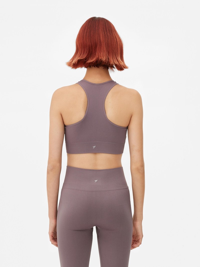 Equipo De Gimnasio Primark Performance Racerback Crop Mujer Moradas Claro | 5619SHVEI