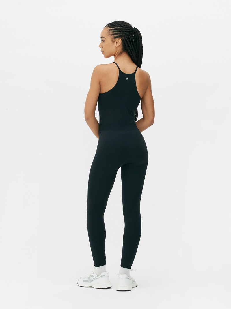 Equipo De Gimnasio Primark Performance Racerback Unitard Mujer Negras | 3485WRGHQ