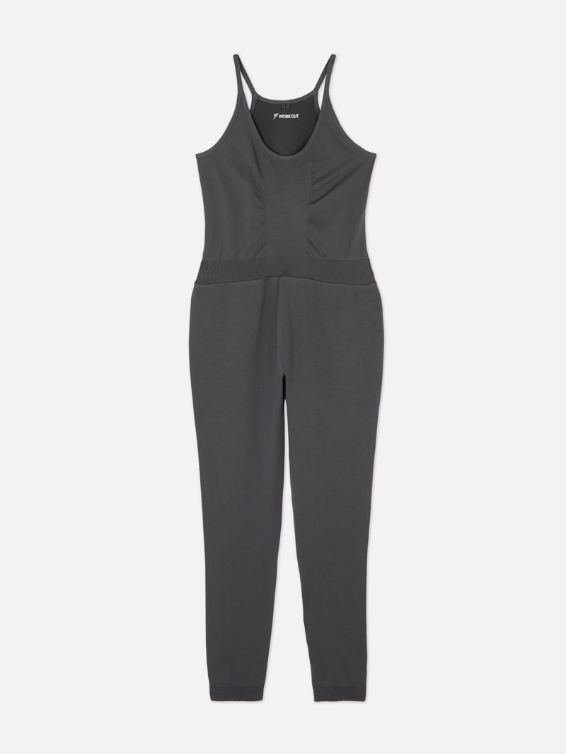 Equipo De Gimnasio Primark Performance Racerback Unitard Mujer Gris | 8072QPJWF