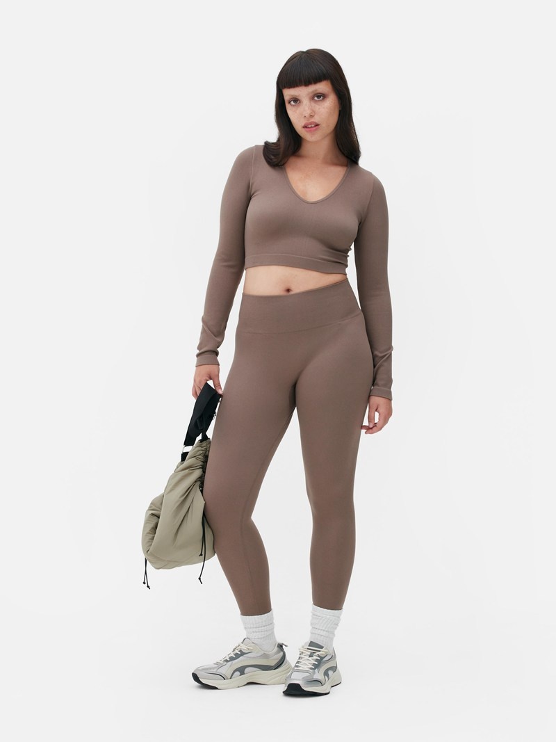 Equipo De Gimnasio Primark Performance Stretch Mujer Beige | 3498GSHDJ