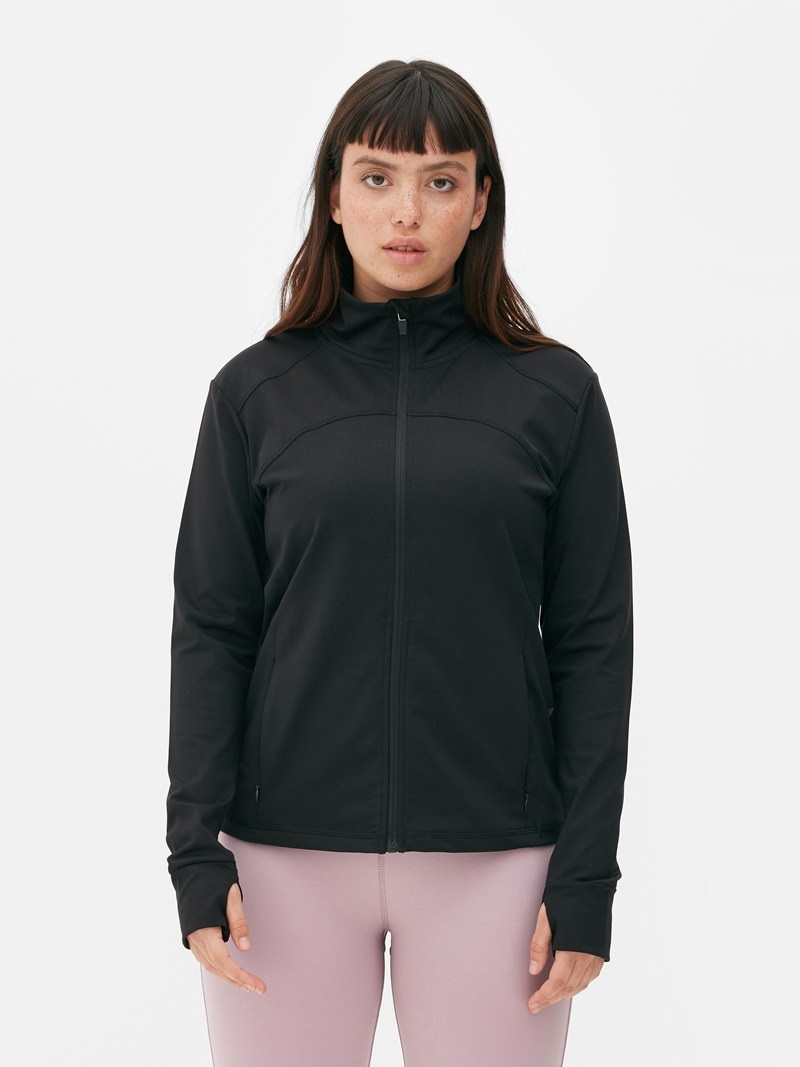 Equipo De Gimnasio Primark Performance Zip Jacket Mujer Negras | 1267THLMZ