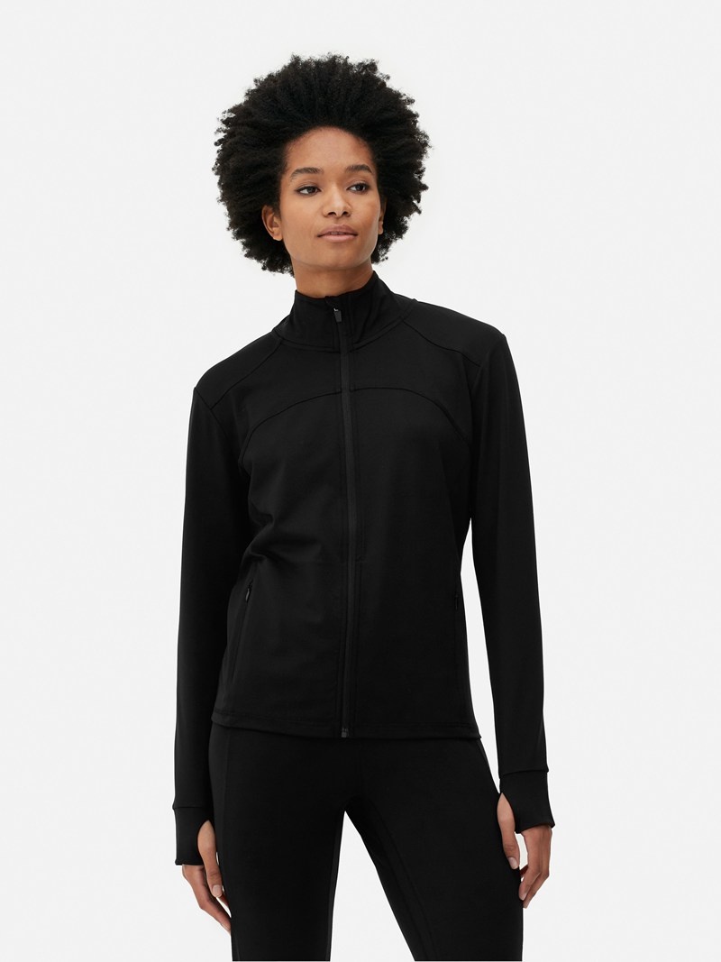 Equipo De Gimnasio Primark Zip Performance Jacket Mujer Negras | 5208XRWKE