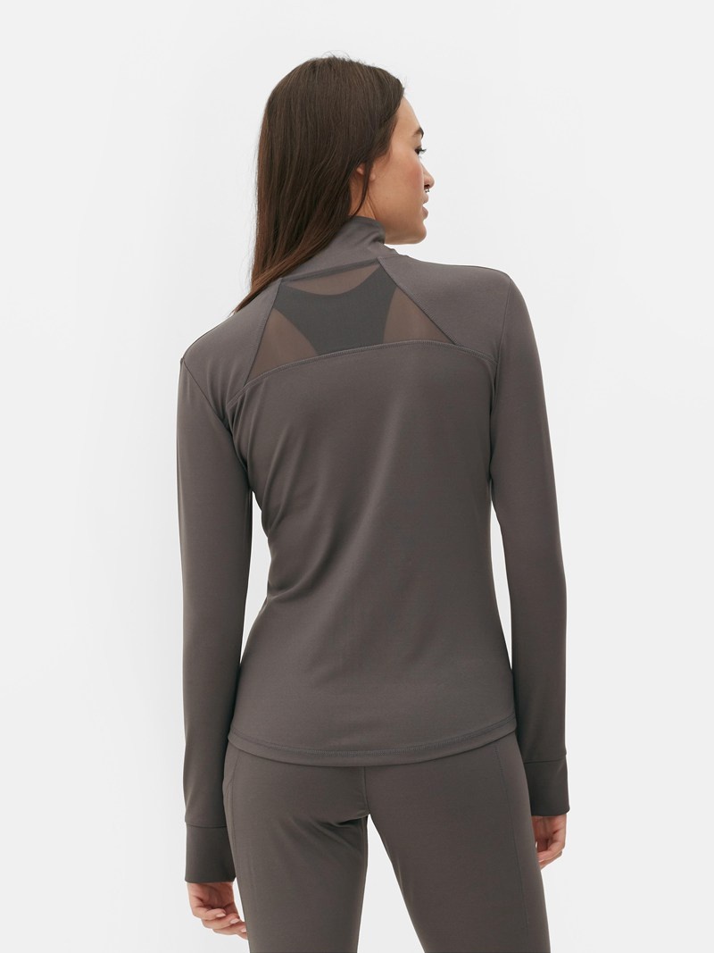 Equipo De Gimnasio Primark Zip Performance Jacket Mujer Gris | 9046UHIOQ