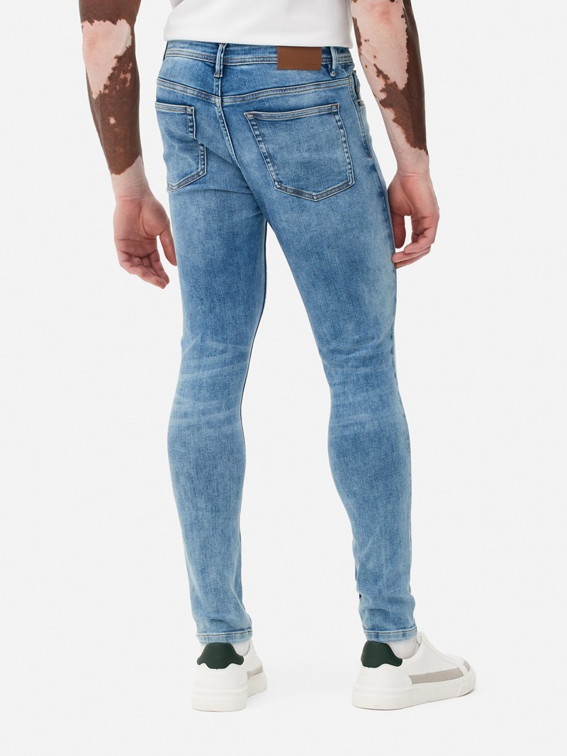 Jeans Primark Flaco Fit Hombre Azules | 8613HLXCW