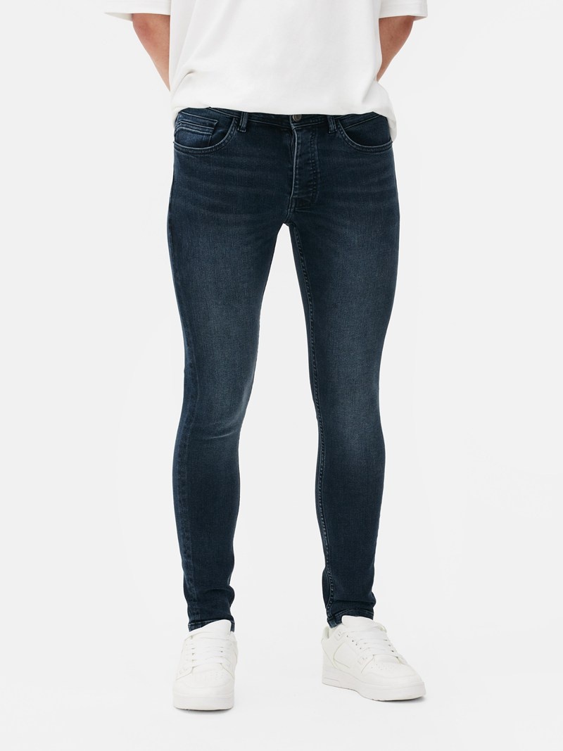 Jeans Primark Flaco Fit Hombre Indigo | 3540FAYEM