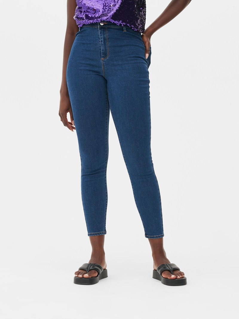 Jeans Primark MidRise Flaco Mujer Indigo | 1379RNSVI