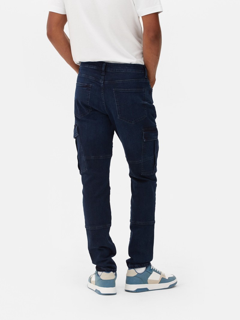 Jeans Primark Slim Fit Cargo Hombre Azules Oscuro | 9061GFCXQ