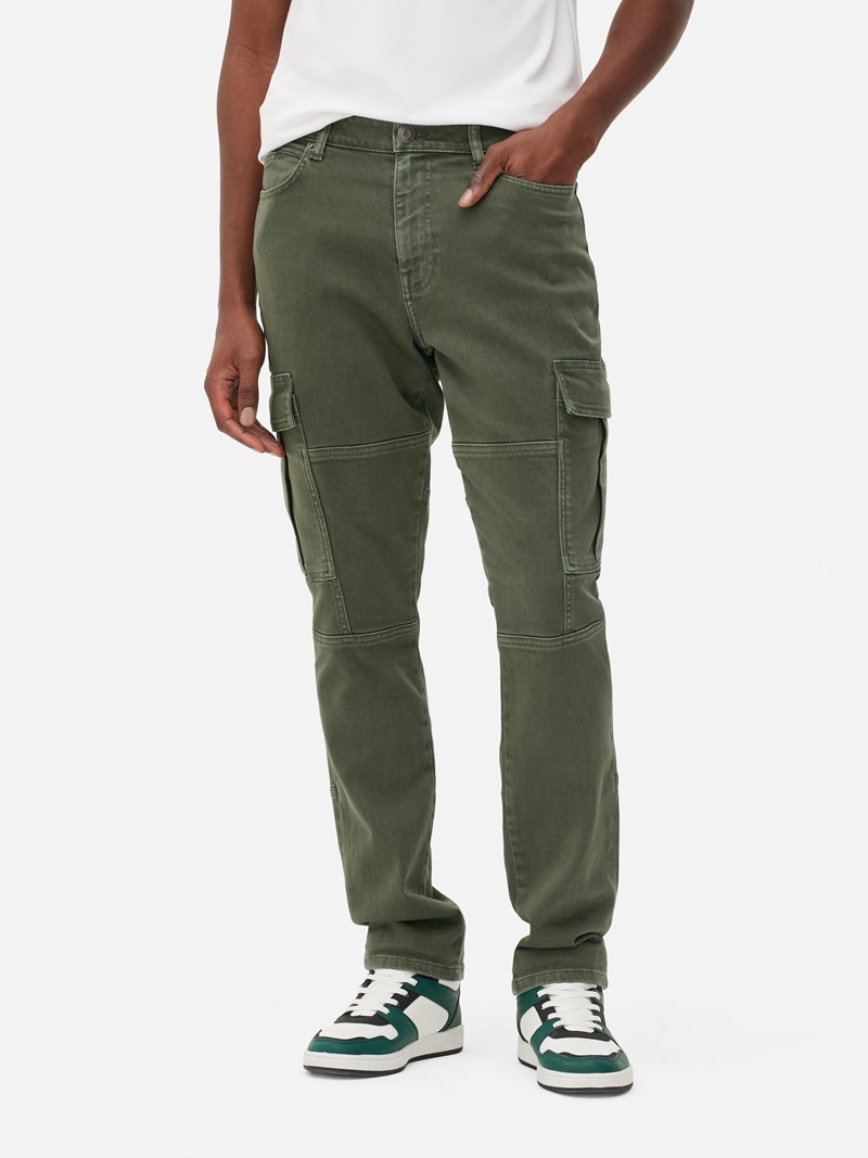 Jeans Primark Slim Fit Cargo Hombre Verde Oliva | 6804BDXKF