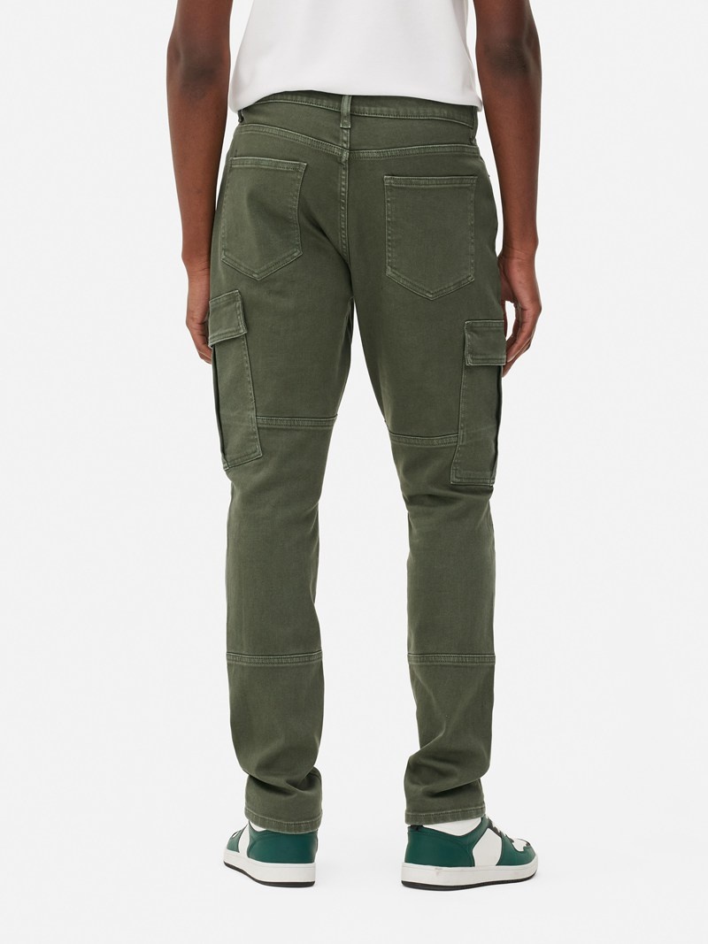 Jeans Primark Slim Fit Cargo Hombre Verde Oliva | 6804BDXKF