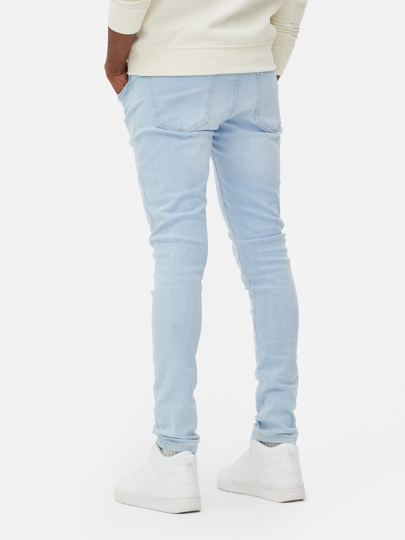 Jeans Primark Stretch Flaco Hombre Azules Claro | 7386GWYDR