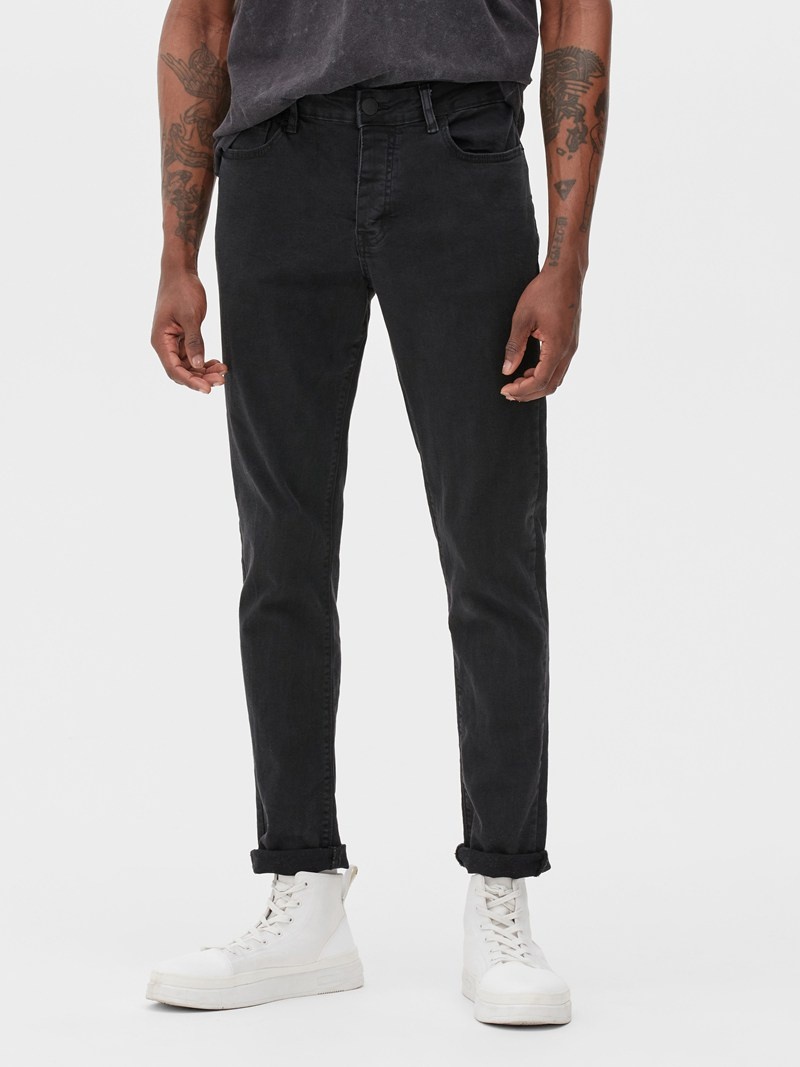 Jeans Primark Stretch Flaco Hombre Negras | 3194MZVLG