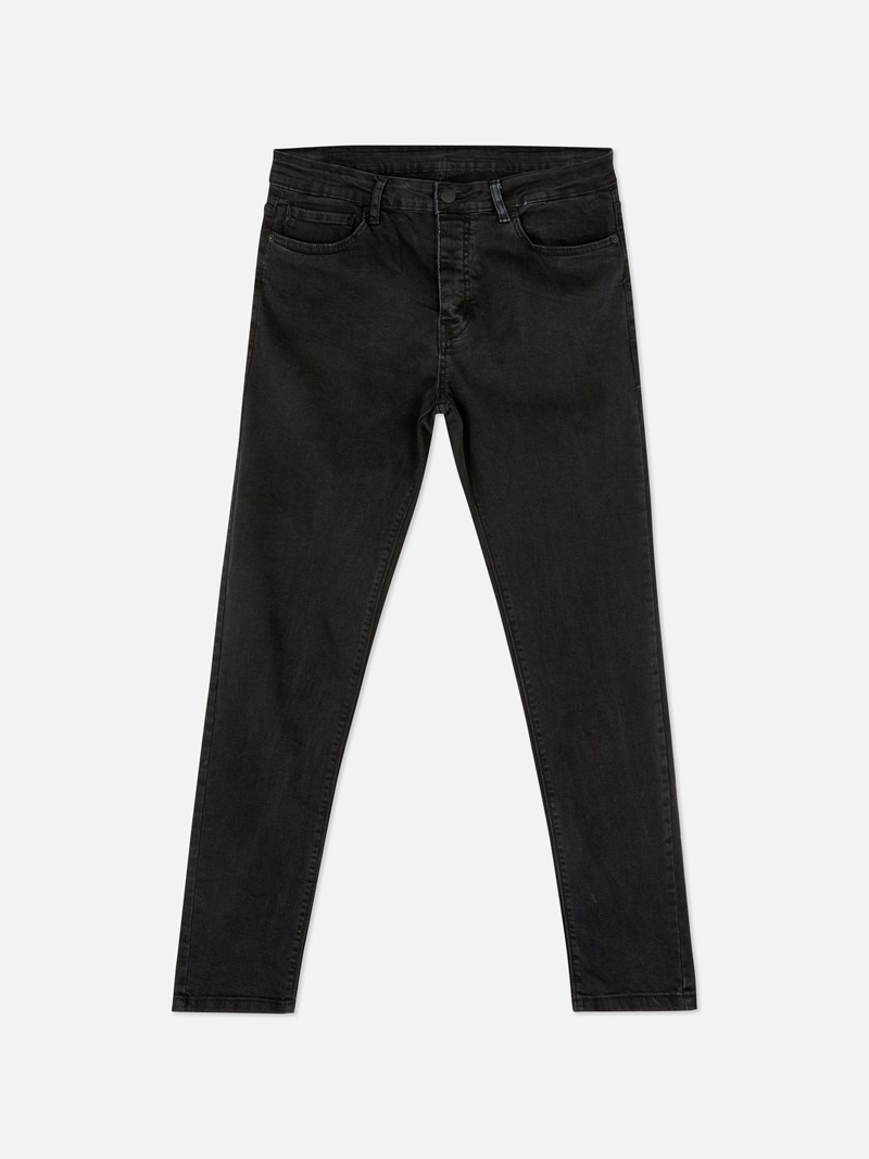 Jeans Primark Stretch Flaco Hombre Negras | 3194MZVLG