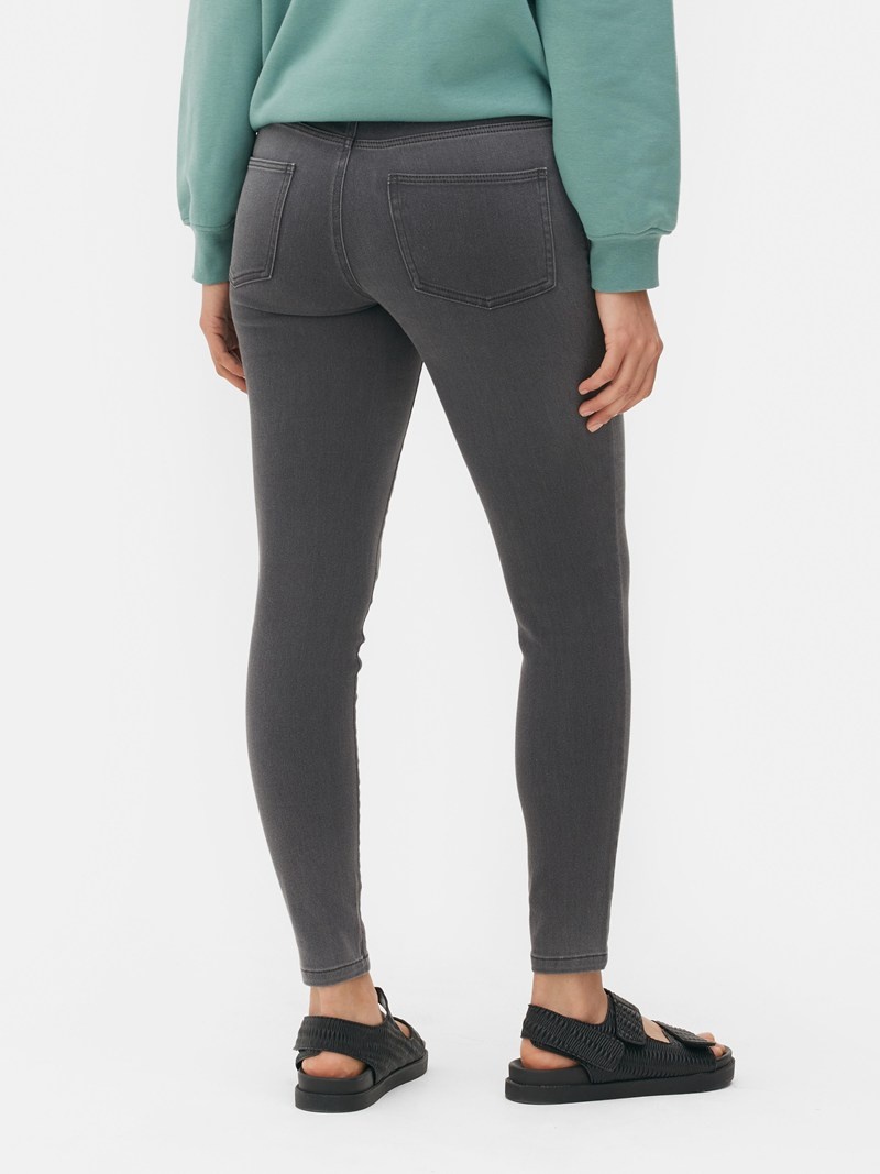 Jeans Primark Stretch Flaco Mujer Gris | 4915HGTUN